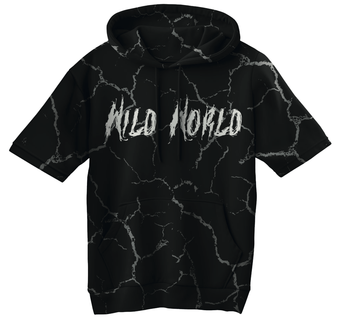 Ltd Edition Wild World Short Sleeve Hoodie