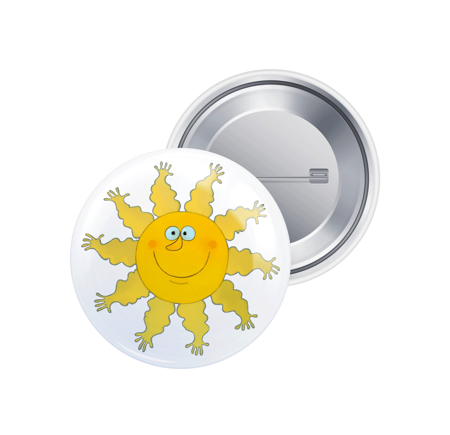 Sun Button Badge