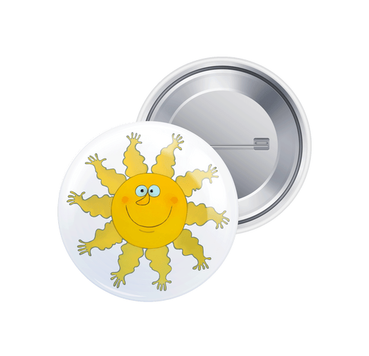 Sun Button Badge